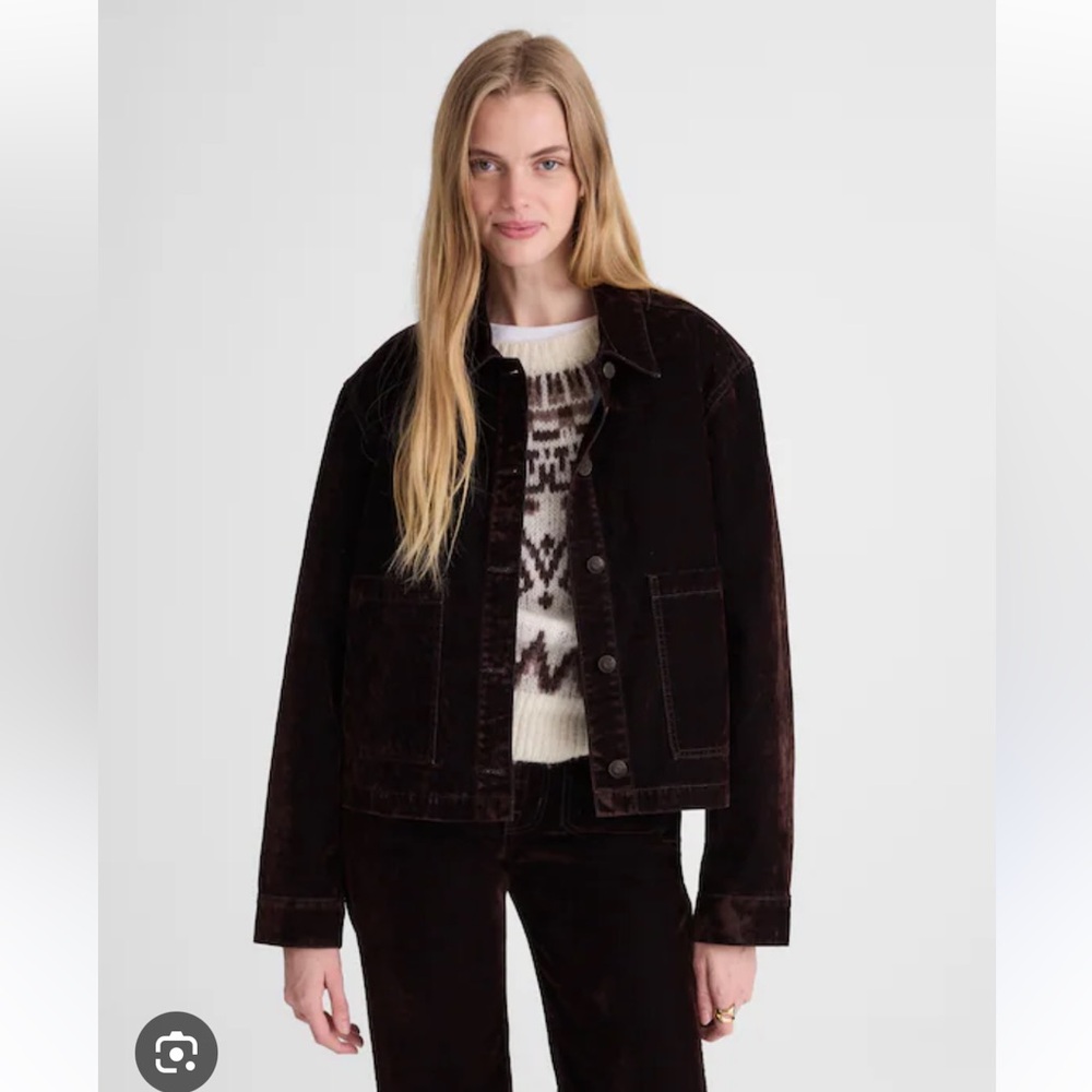 Madewell Chocolate Velvet Jean Jacket & Pants
